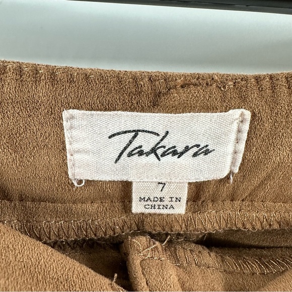 Takara Brown Suede Button-Front Skirt – Size 7 - Picture 3 of 5